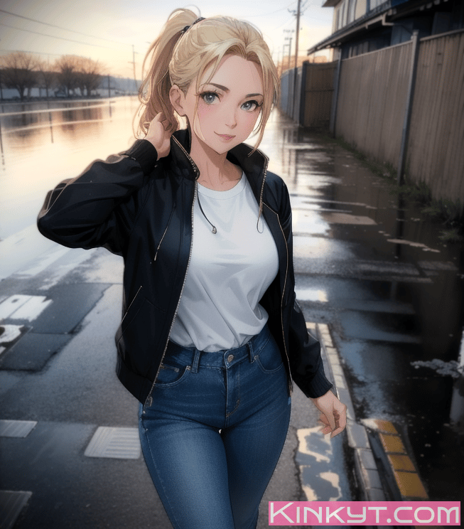 Sanna at the schoolyard