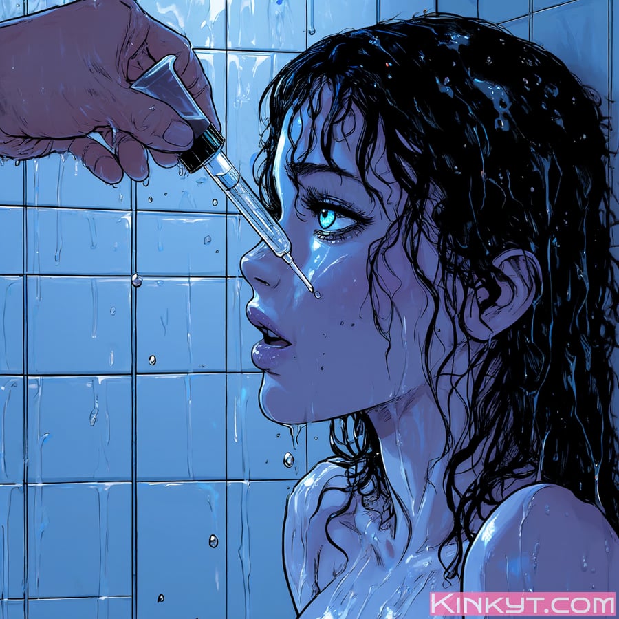 washing a sex doll in the shower